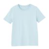 レディス　コットン１００クルーネック半袖Tシャツ