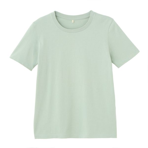 レディス　コットン１００クルーネック半袖Tシャツ