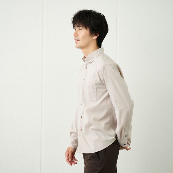 【てまらく】コードドビーボタンダウンシャツ