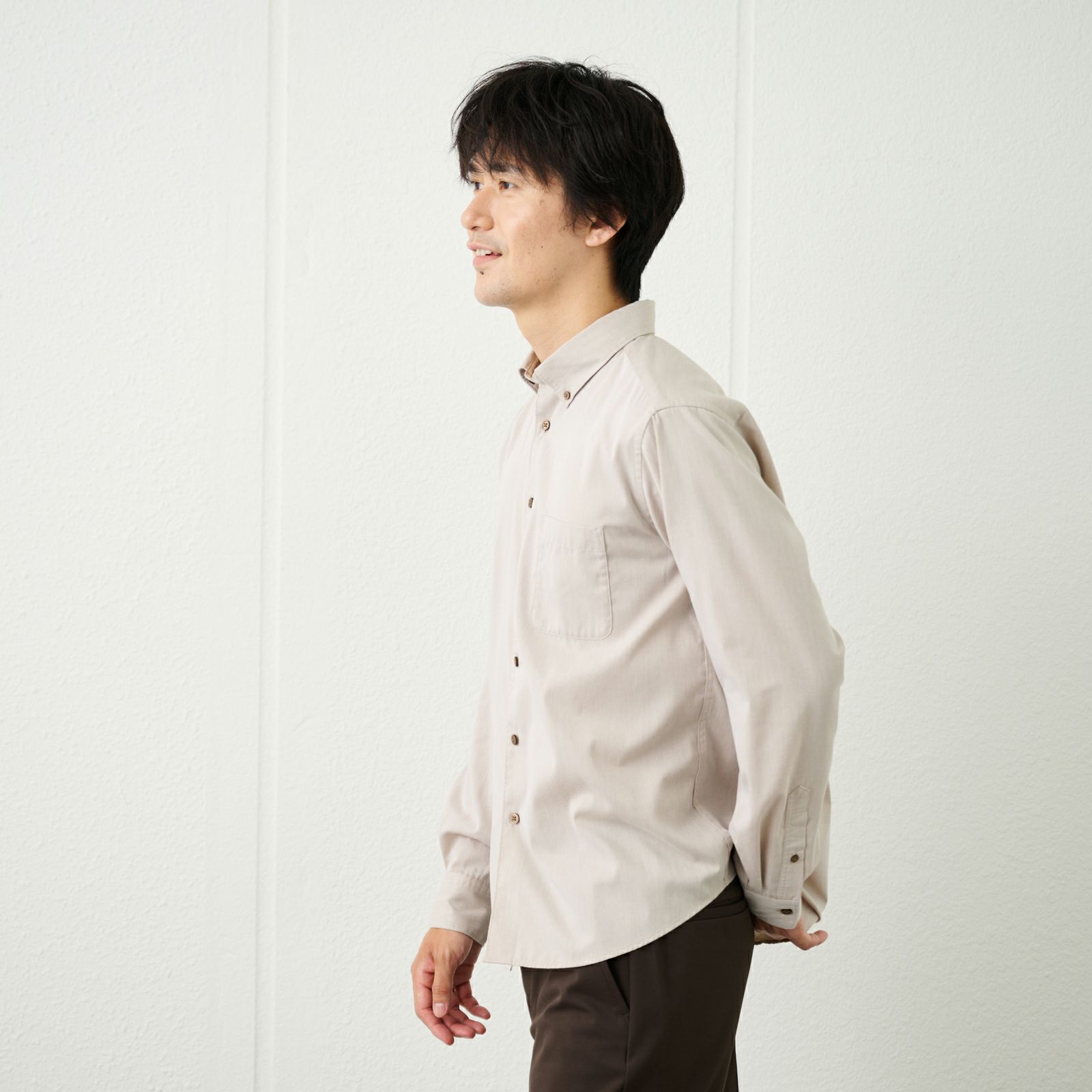 【てまらく】コードドビーボタンダウンシャツ