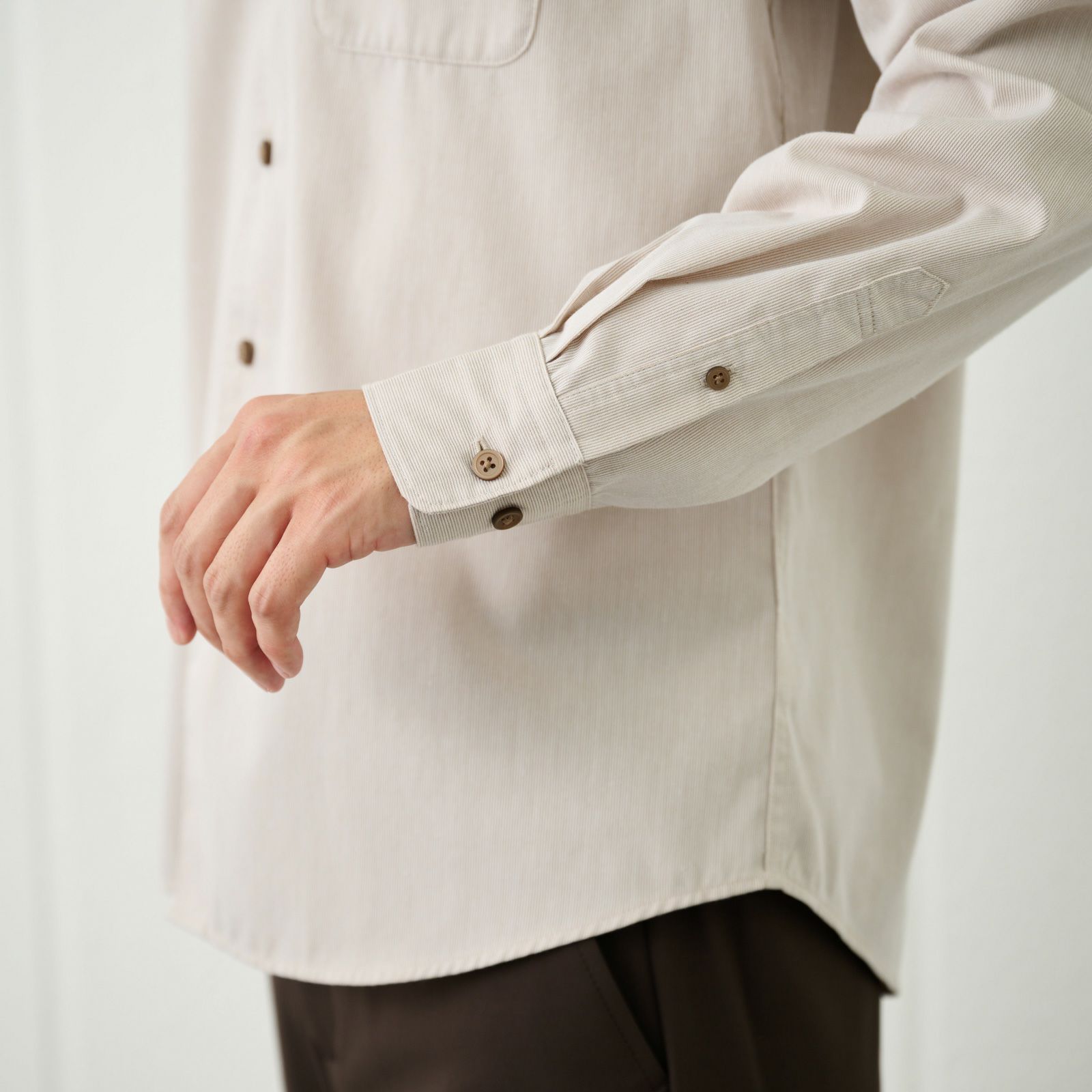 【てまらく】コードドビーボタンダウンシャツ