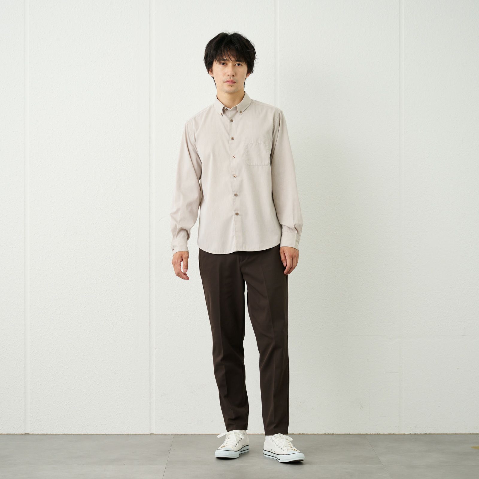 【てまらく】コードドビーボタンダウンシャツ