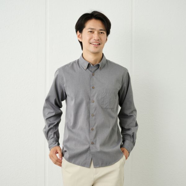 【てまらく】コードドビーボタンダウンシャツ