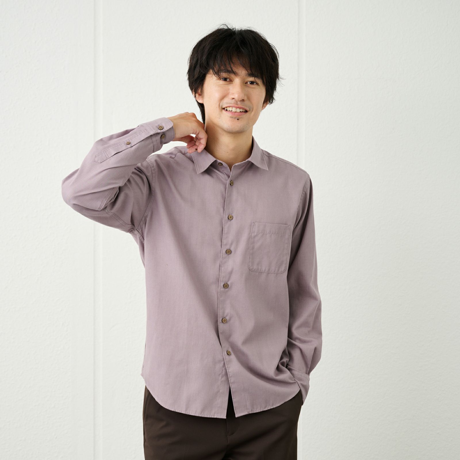 【てまらく】ドビーシャツ