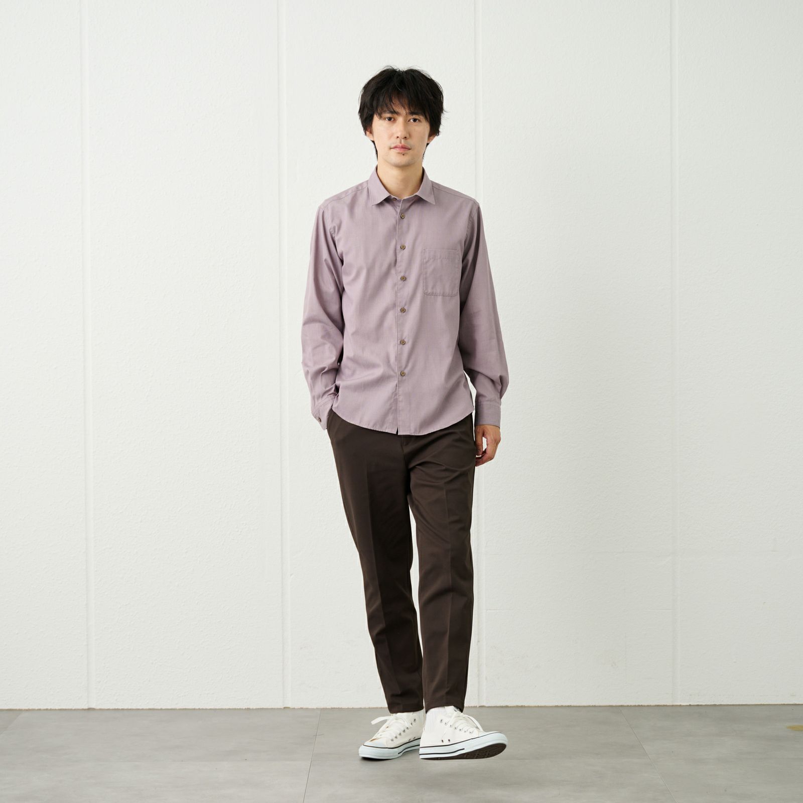 【てまらく】ドビーシャツ