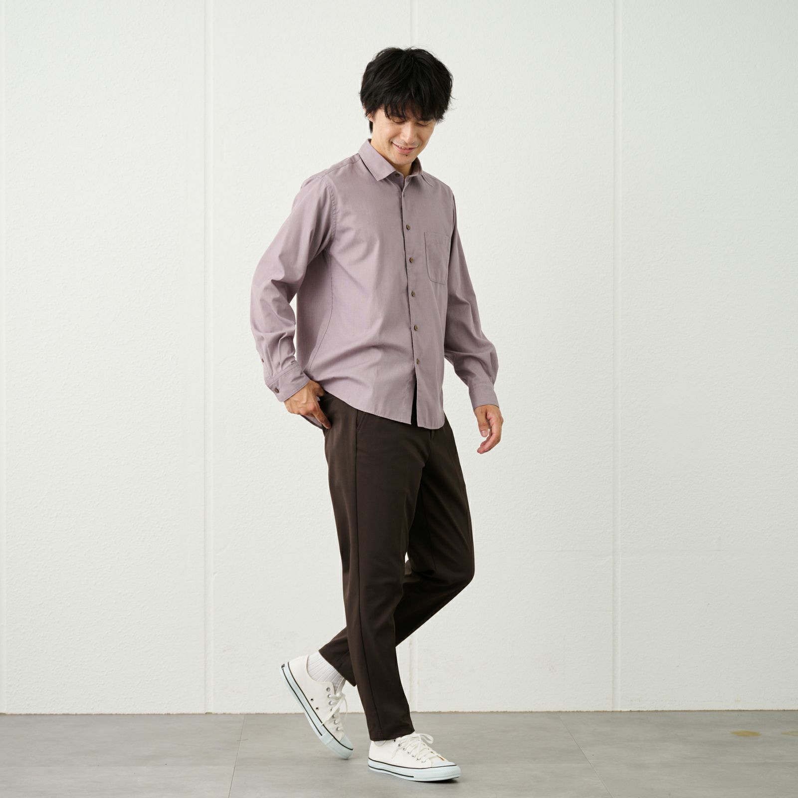 【てまらく】ドビーシャツ