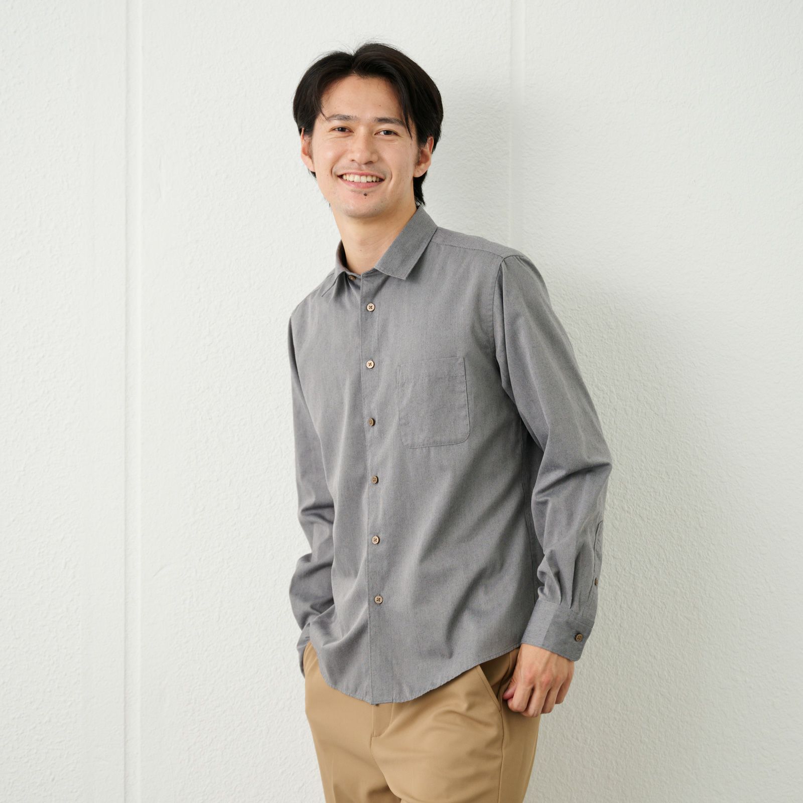 【てまらく】ドビーシャツ