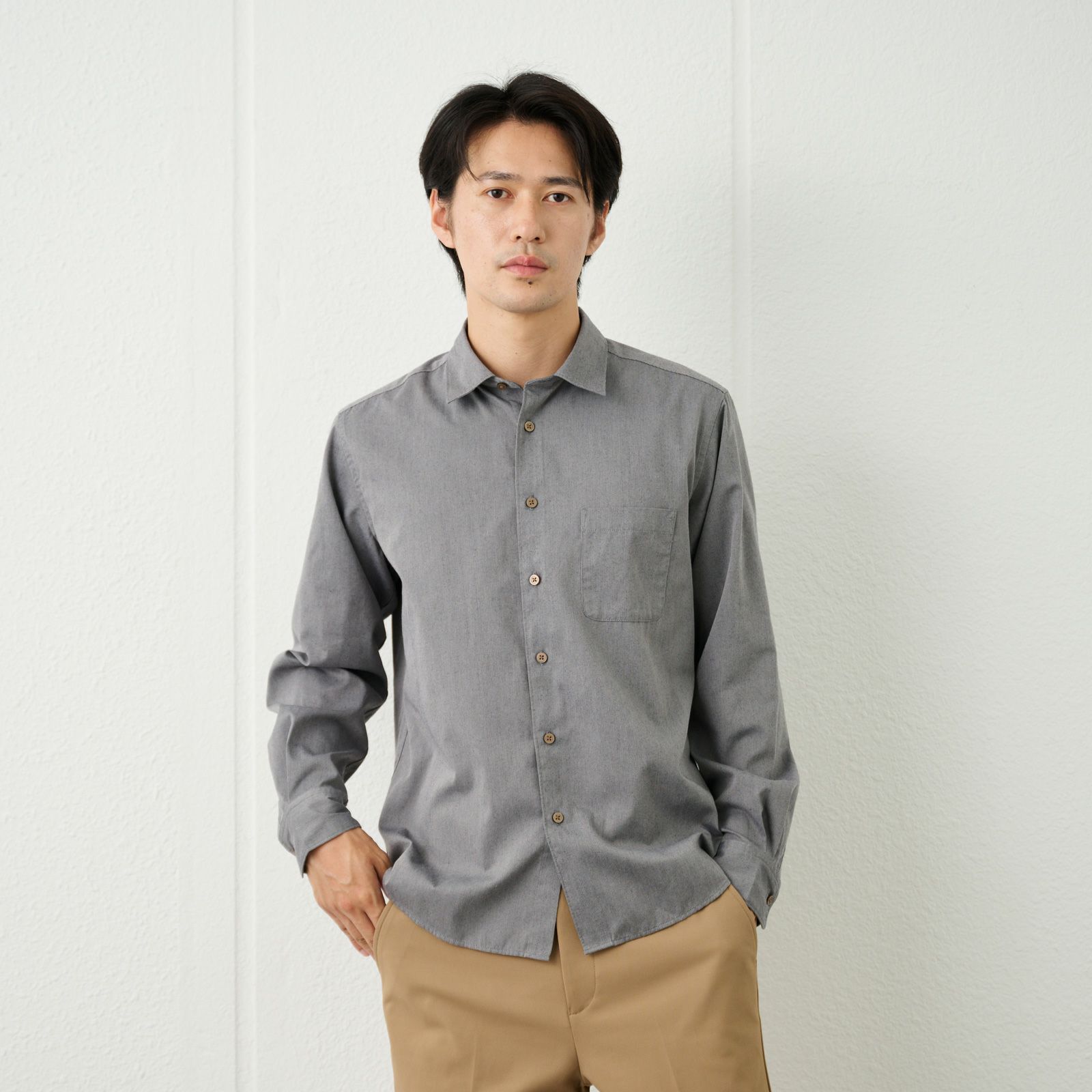 【てまらく】ドビーシャツ