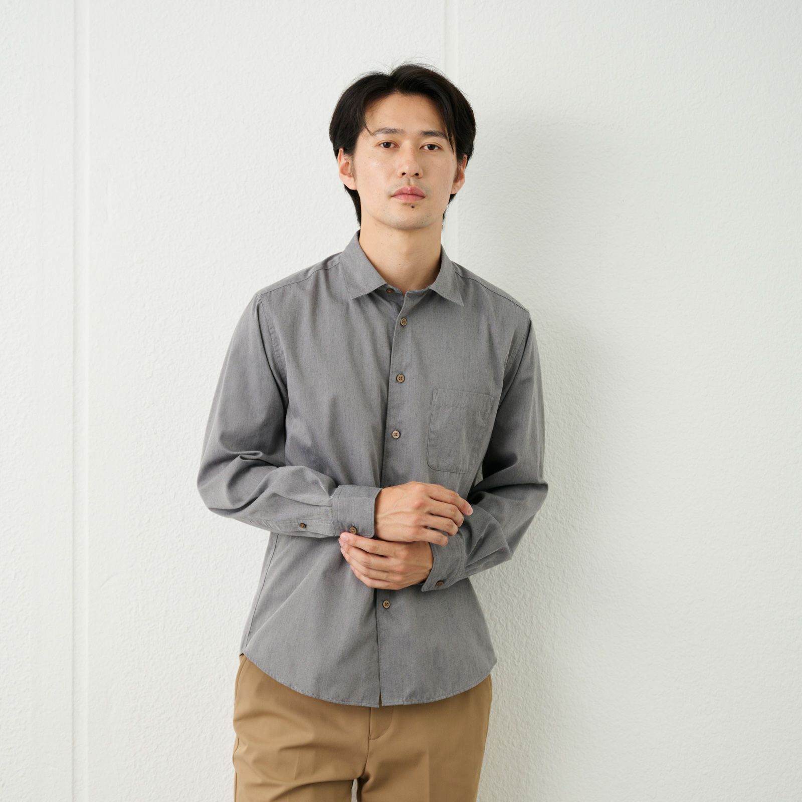 【てまらく】ドビーシャツ