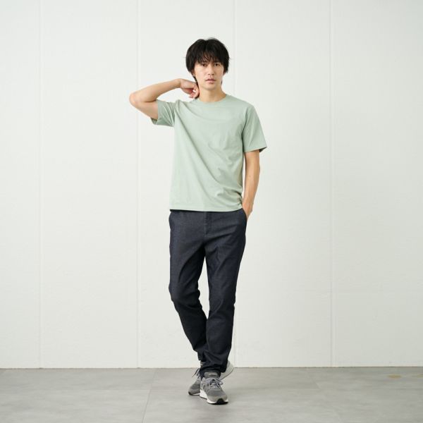 メンズ　コットン１００クルーネック半袖Tシャツ