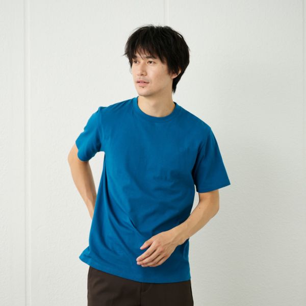 メンズ　コットン１００クルーネック半袖Tシャツ