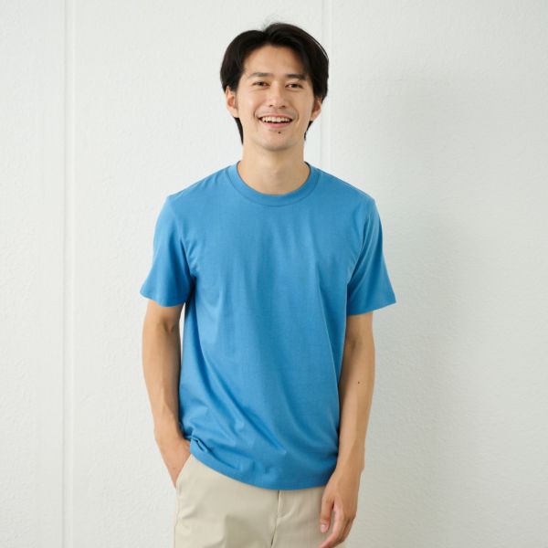 メンズ　コットン１００クルーネック半袖Tシャツ