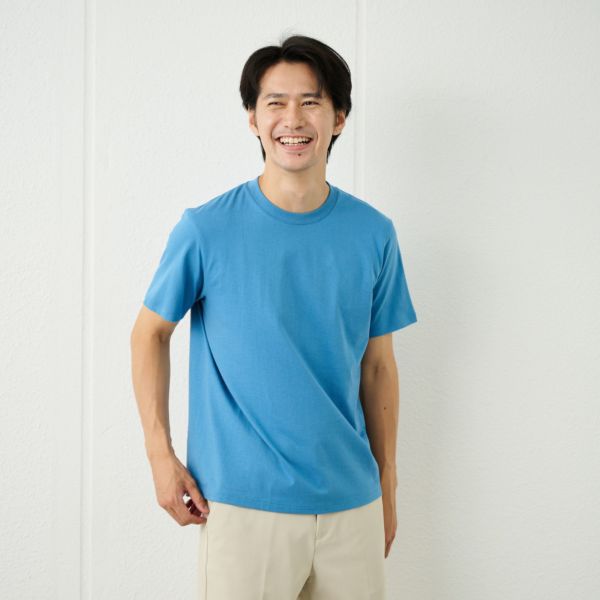 メンズ　コットン１００クルーネック半袖Tシャツ