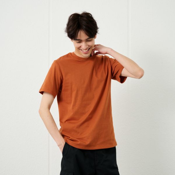 メンズ　コットン１００クルーネック半袖Tシャツ