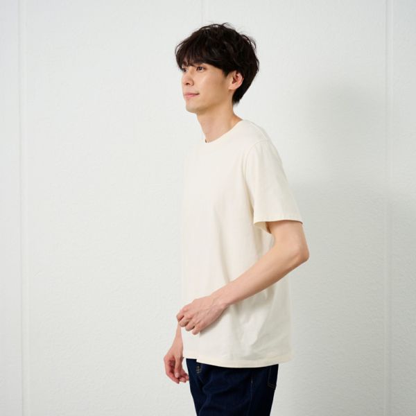 メンズ　コットン１００クルーネック半袖Tシャツ