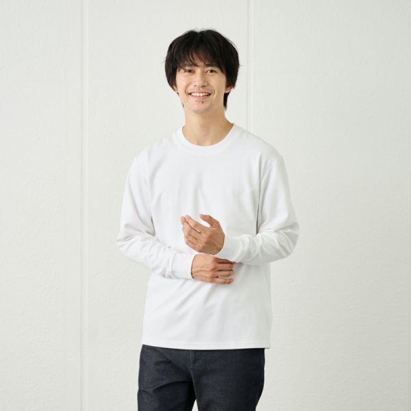 ピースフィットクール　ＵＶ対策スムース無地長袖Tシャツ