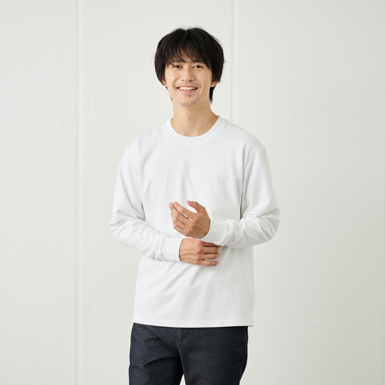 ピースフィットクール　ＵＶ対策スムース無地長袖Tシャツ