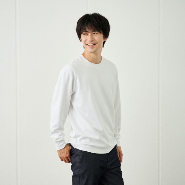 ピースフィットクール　ＵＶ対策スムース無地長袖Tシャツ
