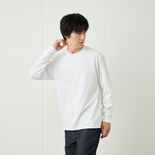 ピースフィットクール　ＵＶ対策スムース無地長袖Tシャツ