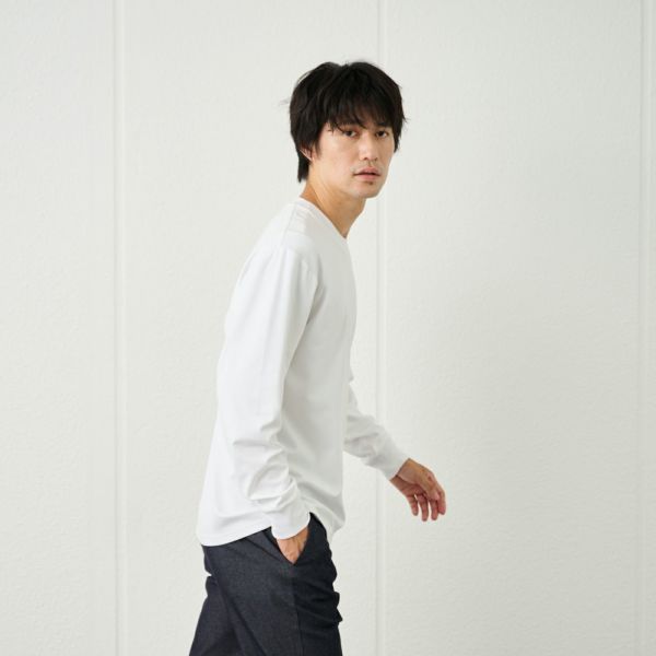 ピースフィットクール　ＵＶ対策スムース無地長袖Tシャツ