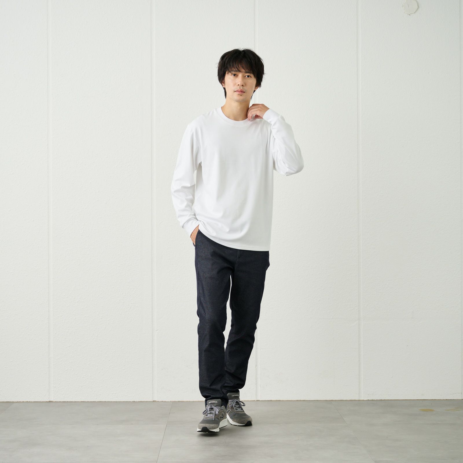 ピースフィットクール　ＵＶ対策スムース無地長袖Tシャツ