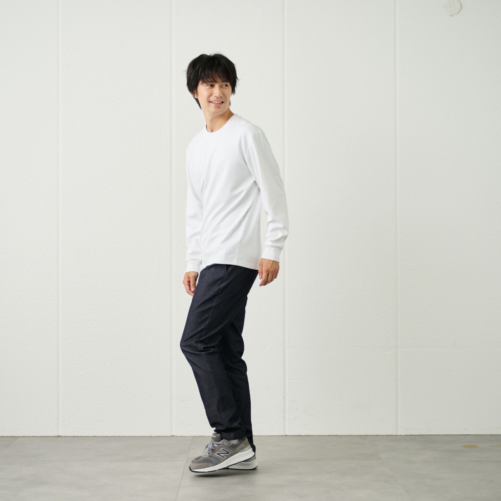 ピースフィットクール　ＵＶ対策スムース無地長袖Tシャツ