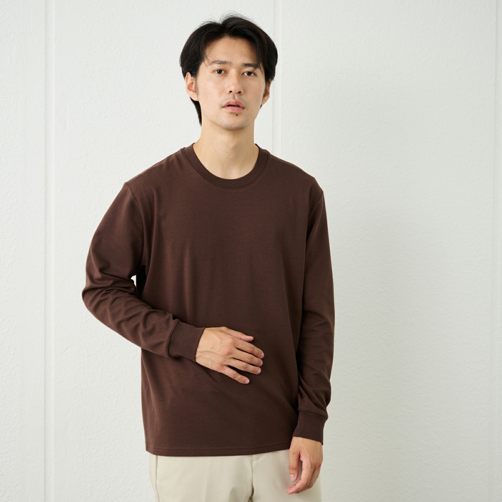 ピースフィットクール　ＵＶ対策スムース無地長袖Tシャツ