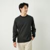 シルキータッチコットン　クルーボーダー長袖Tシャツ