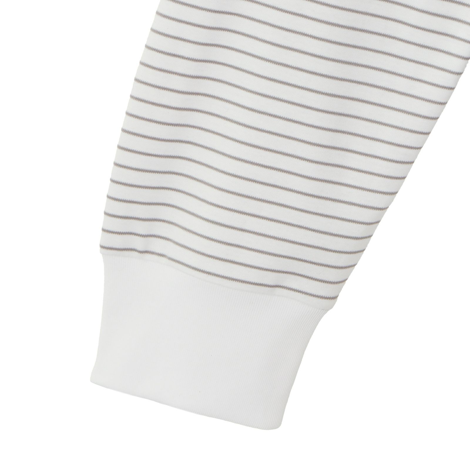 シルキータッチコットン　クルーボーダー長袖Tシャツ