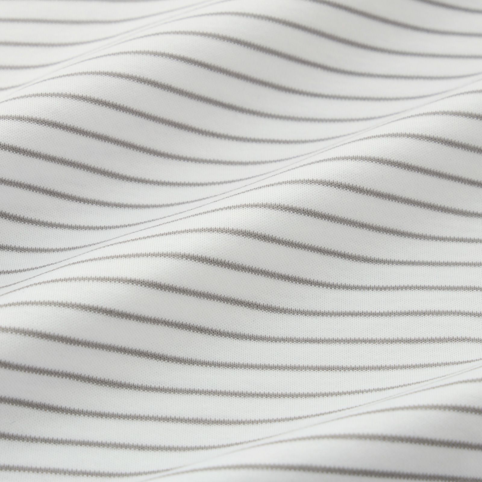 シルキータッチコットン　クルーボーダー長袖Tシャツ