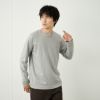 シルキータッチコットン　クルーネック長袖Tシャツ（無地）
