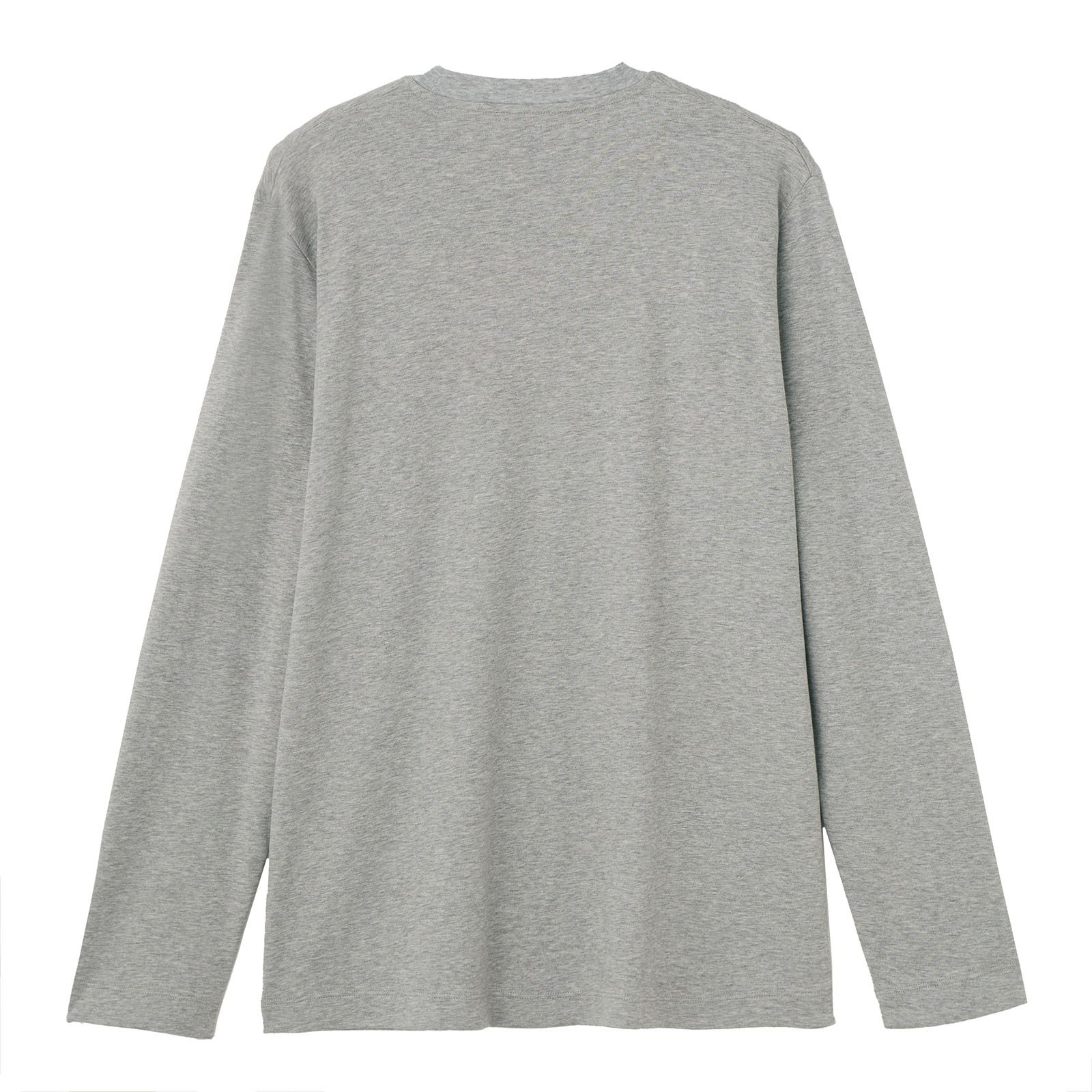 シルキータッチコットン　クルーネック長袖Tシャツ（無地）