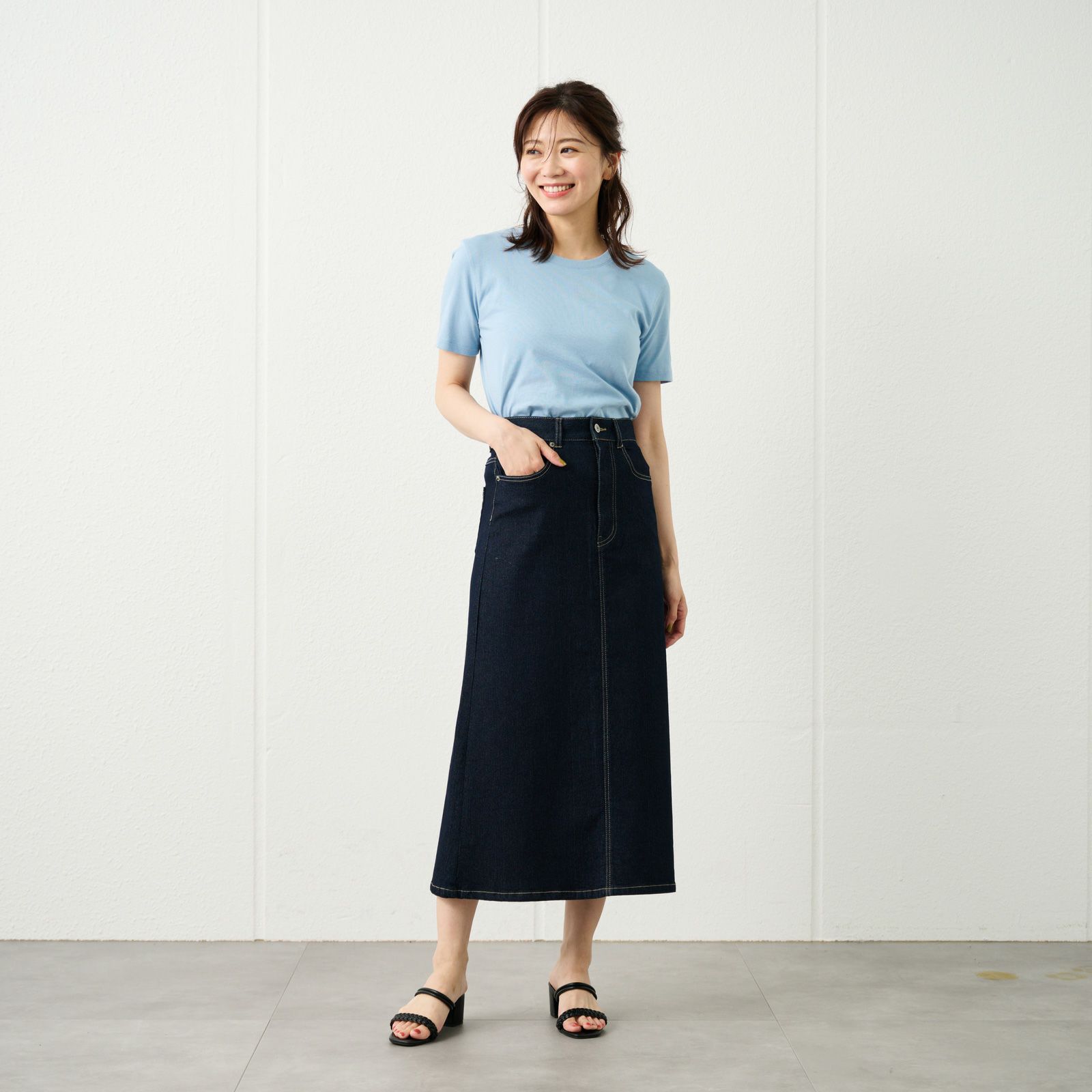 デニムＡラインスカート