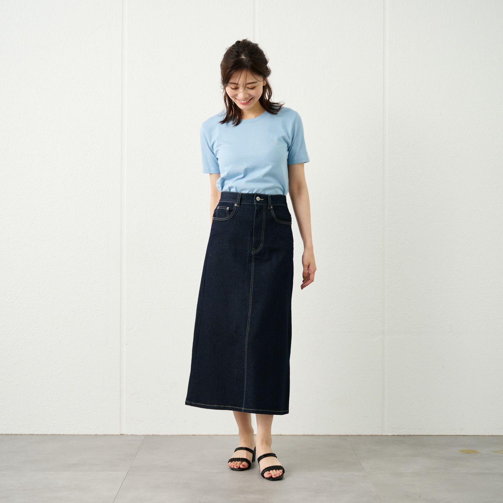 デニムＡラインスカート