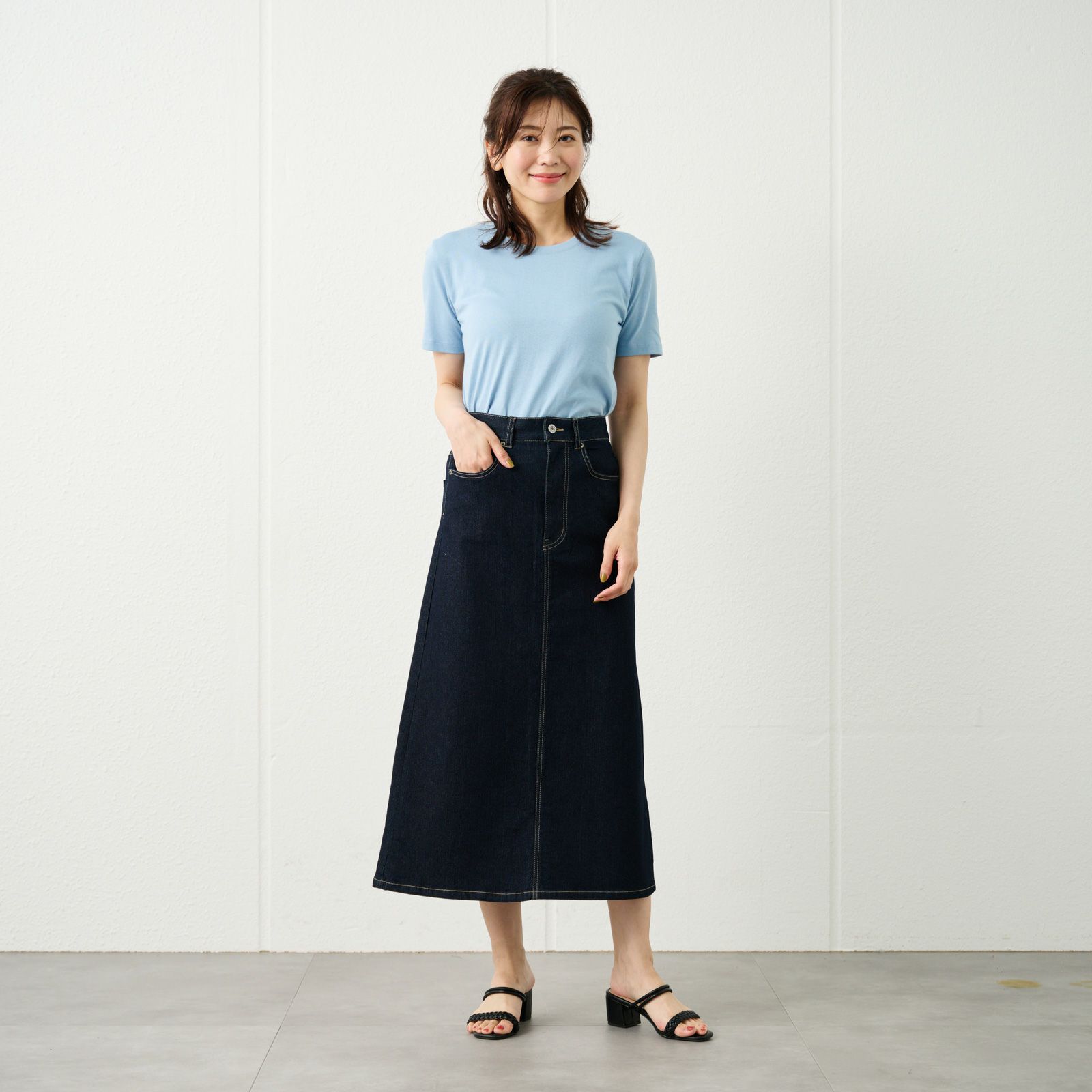 デニムＡラインスカート