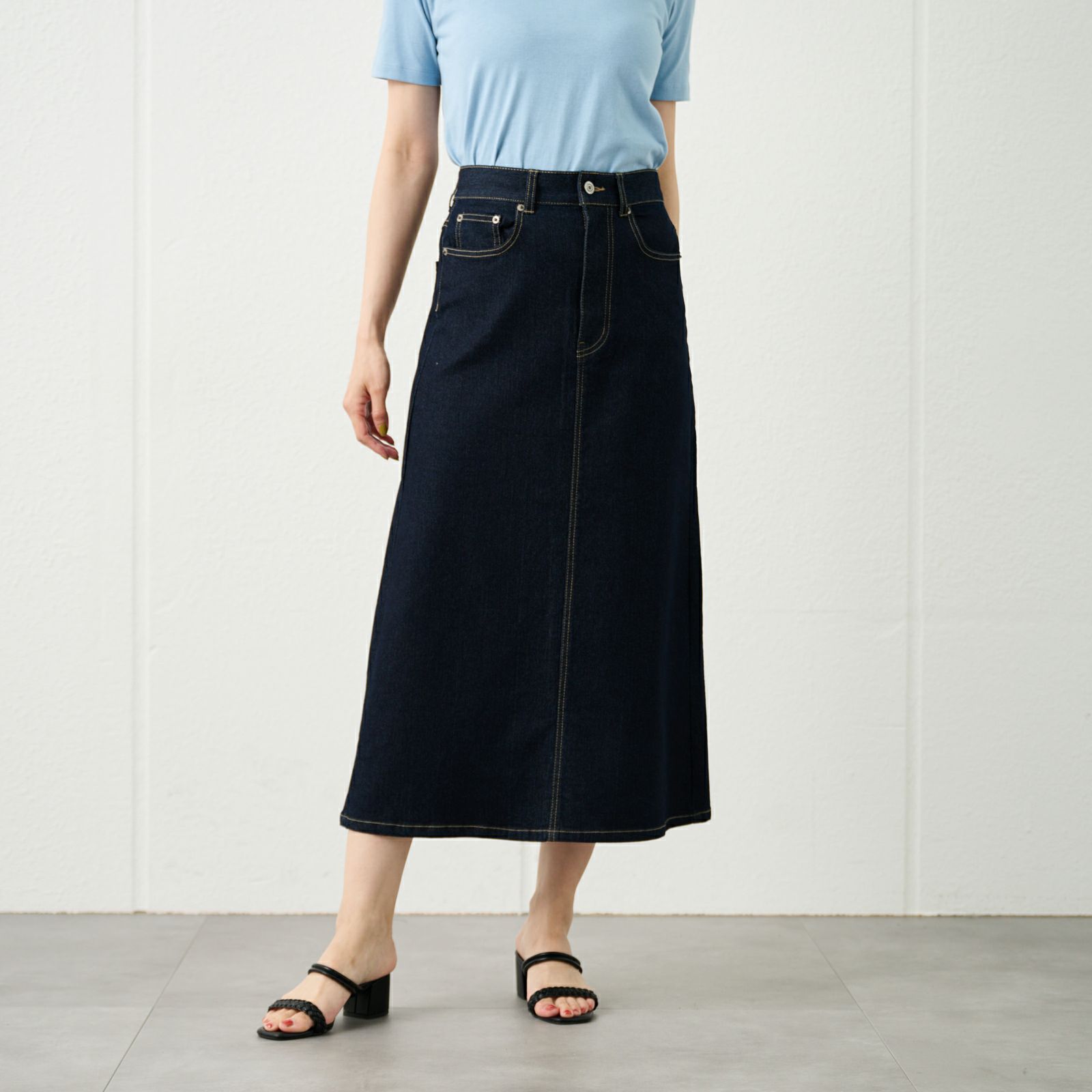 デニムＡラインスカート