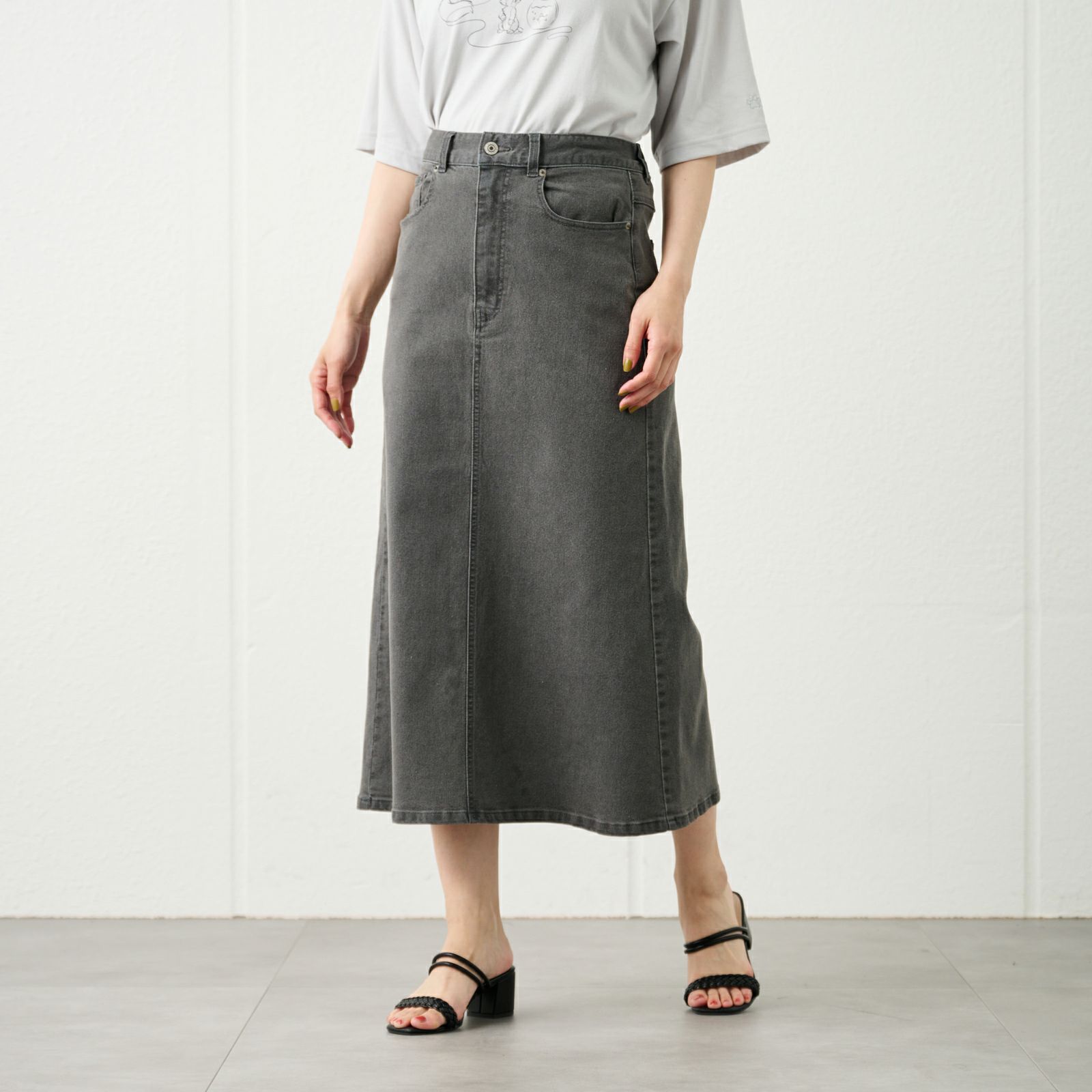 デニムＡラインスカート