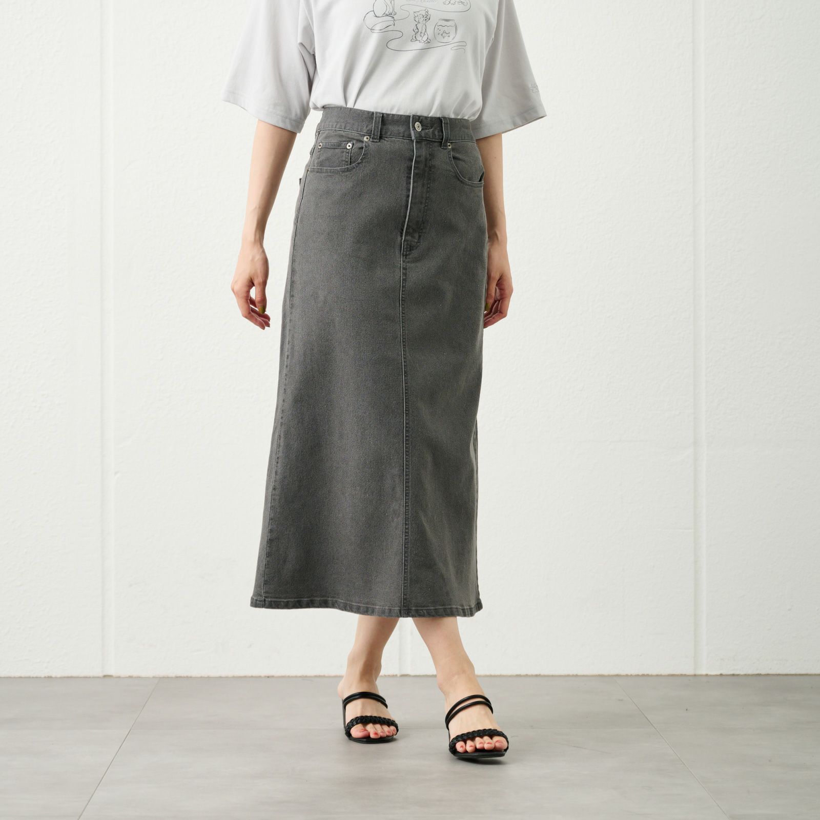 デニムＡラインスカート
