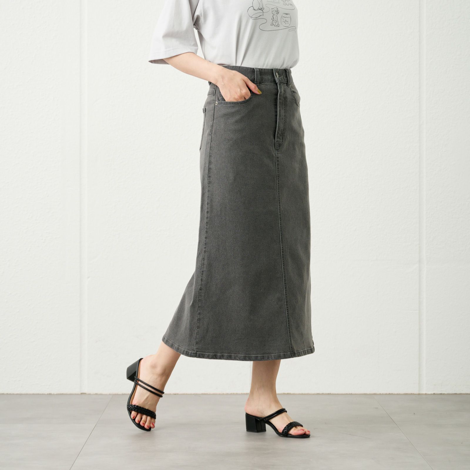 デニムＡラインスカート