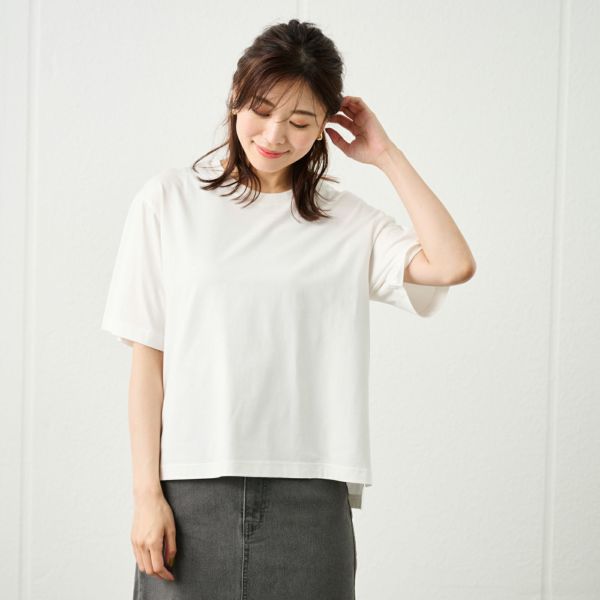 シルキーコットン５分袖Ｔシャツ