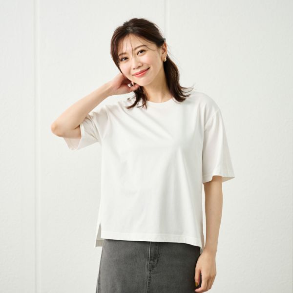 シルキーコットン５分袖Ｔシャツ