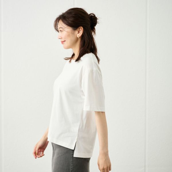 シルキーコットン５分袖Ｔシャツ