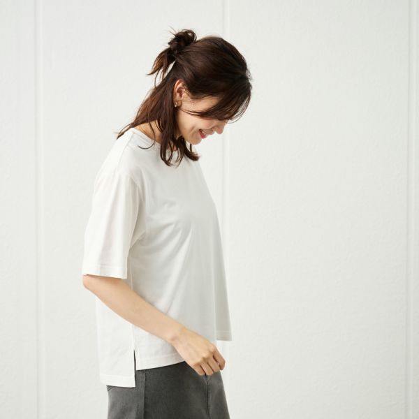 シルキーコットン５分袖Ｔシャツ