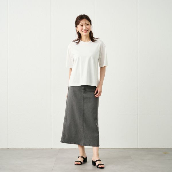 シルキーコットン５分袖Ｔシャツ