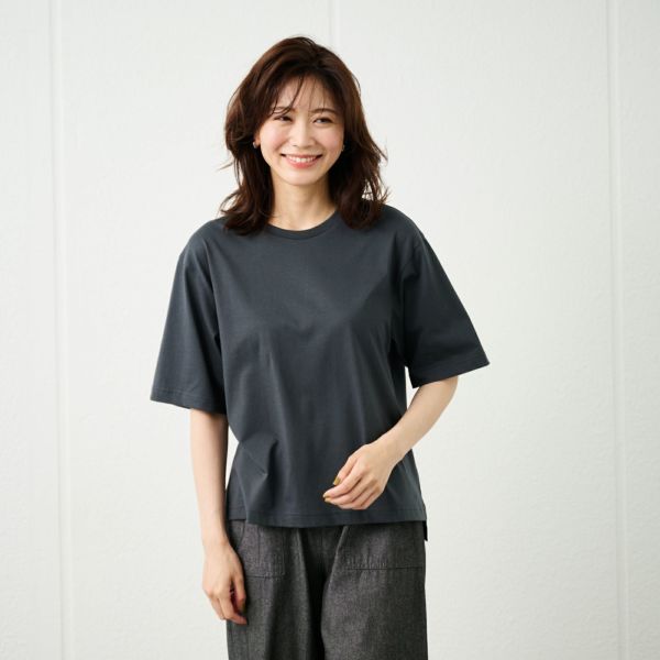 シルキーコットン５分袖Ｔシャツ