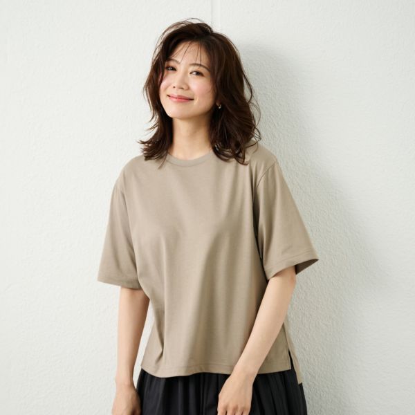 シルキーコットン５分袖Ｔシャツ