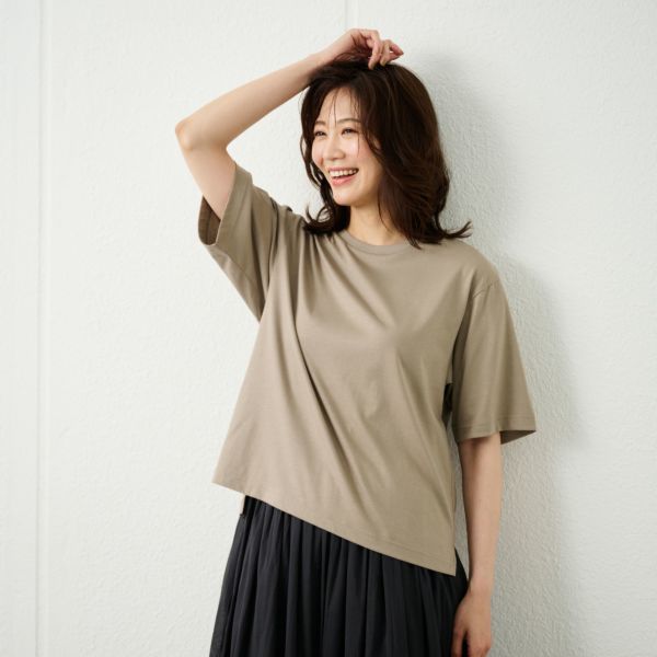 シルキーコットン５分袖Ｔシャツ