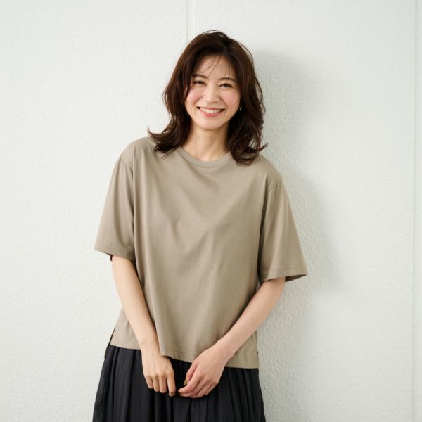 シルキーコットン５分袖Ｔシャツ