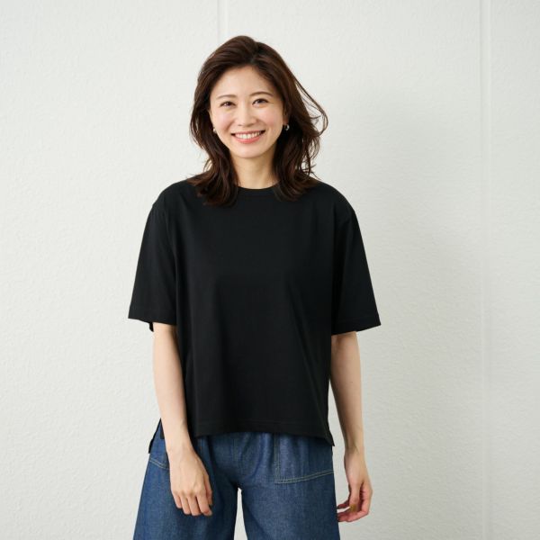 シルキーコットン５分袖Ｔシャツ