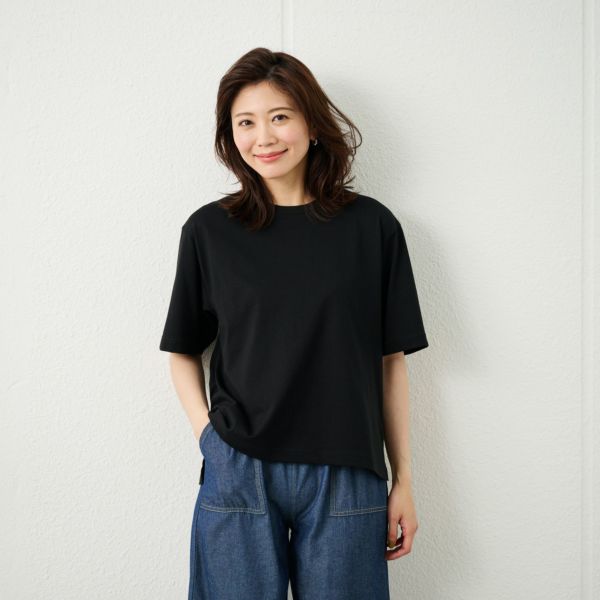 シルキーコットン５分袖Ｔシャツ